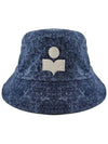 Hailey HALEY Logo Bucket Hat Blue - ISABEL MARANT - BALAAN 3