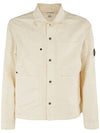 Cotton Linen Over Long Sleeve Shirt Beige - CP COMPANY - BALAAN 2