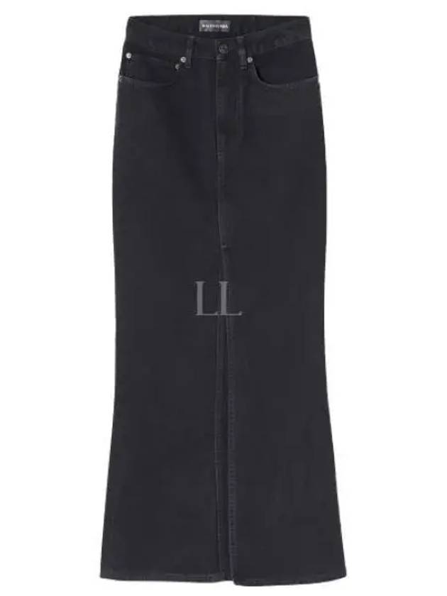 Maxi H-Line Skirt Black - BALENCIAGA - BALAAN 2