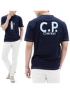 Indigo Jersey Short Sleeve T-Shirt Navy - CP COMPANY - BALAAN 2