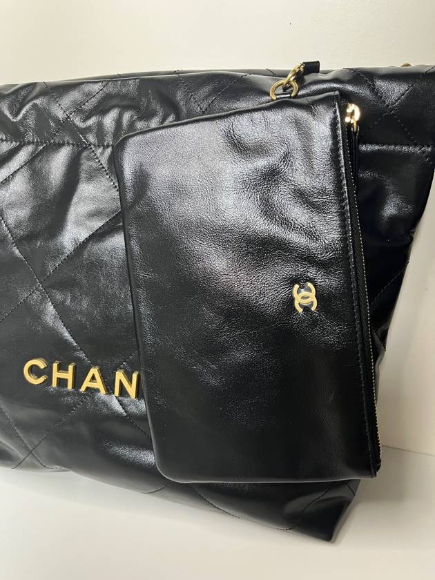 22 Shiny Calfskin Small Shoulder Bag Black - CHANEL - BALAAN 5