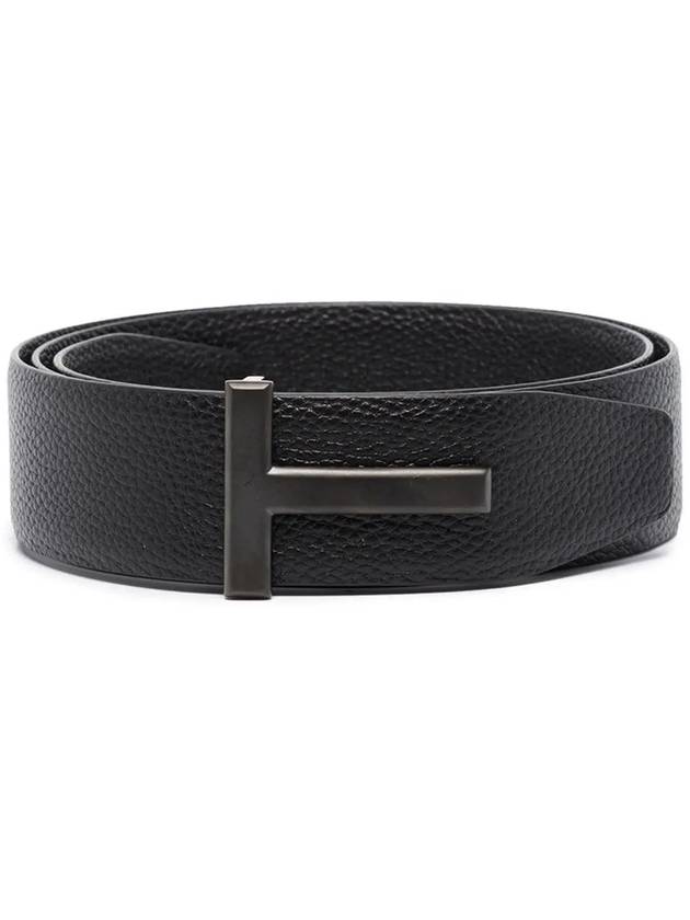 T Buckle Belt Black - TOM FORD - BALAAN 4