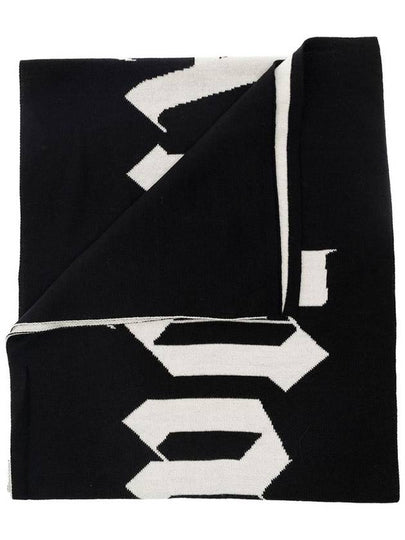 Muffler Scarf PMMA025F23KNI0011003 BLACKOFFWHITE BLACK - PALM ANGELS - BALAAN 2