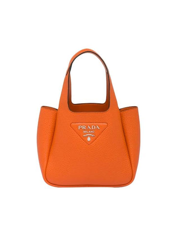 Vitello Dino Tote Bag Papaya - PRADA - BALAAN 1