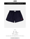 Heart Logo Swim Shorts Navy - AMI - BALAAN 3