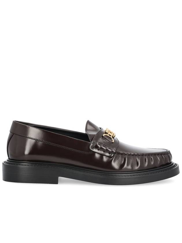 Universite Triomphe Chain Polished Bull Loafer Dark Brown - CELINE - BALAAN 2