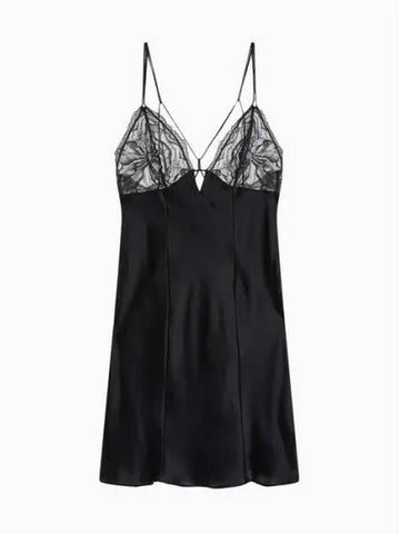 Underwear Women s CK Black Sequin Floral Chemise QS7206UB1 - CALVIN KLEIN - BALAAN 1