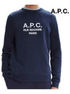 Rufus Embroidery Logo Sweatshirt Navy - A.P.C. - BALAAN 3