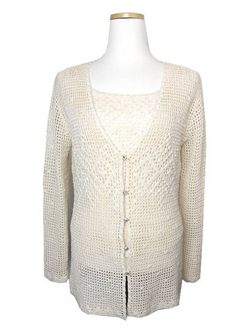 Ivory knit twinset 44 55 - ESCADA - BALAAN 1