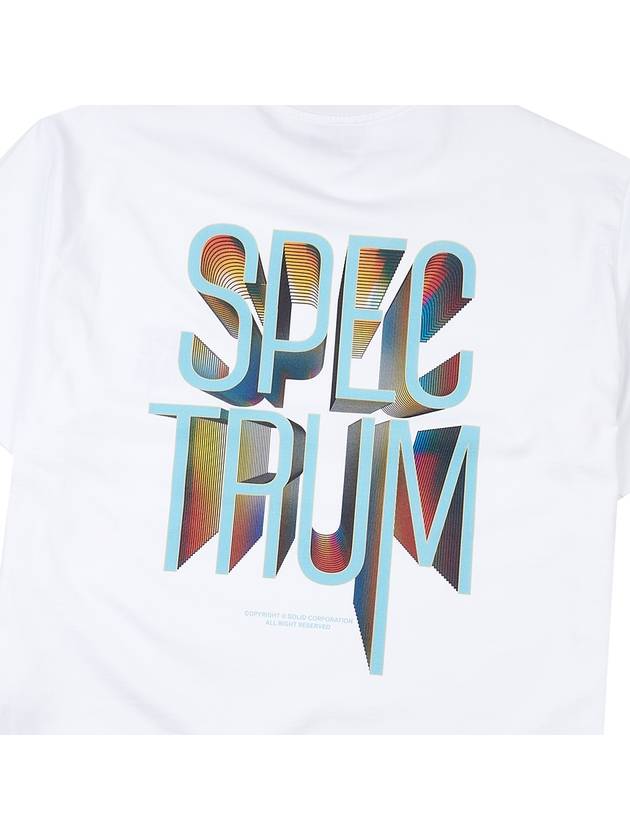 Spectrum Graphic Cotton Short Sleeve T-Shirt White - SOLID HOMME - BALAAN 9