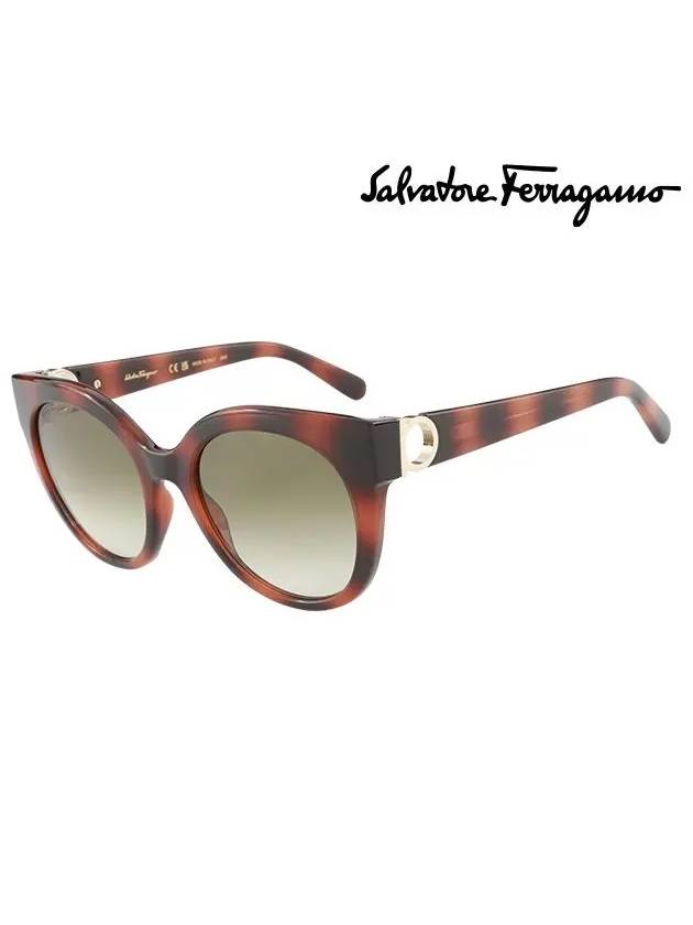 Eyewear Cat Eye Sunglasses Brown - SALVATORE FERRAGAMO - BALAAN 2