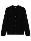 V-neck Button Cashmere Wool Cardigan Black - JIL SANDER - BALAAN 2