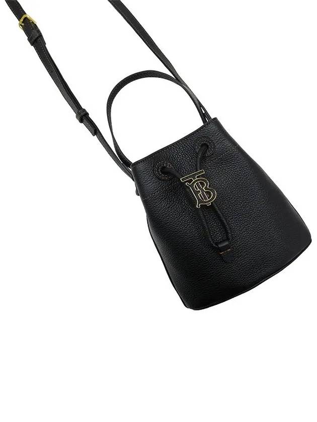 Mini Grainy Leather TB Bucket Bag Black - BURBERRY - BALAAN 5