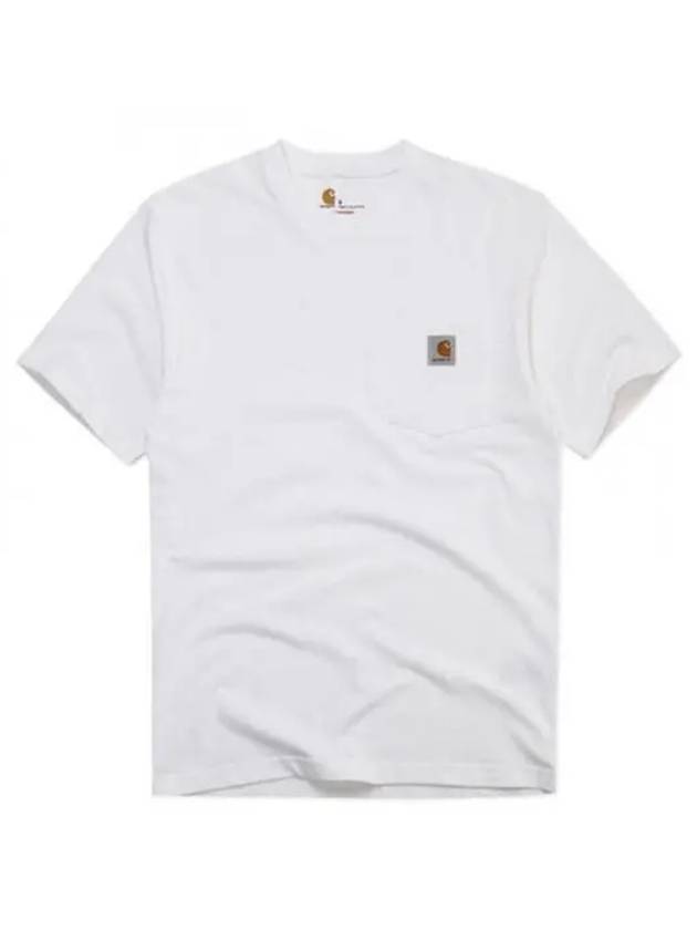 Pocket Short Sleeve Tee White K87 WHT - CARHARTT - BALAAN 4