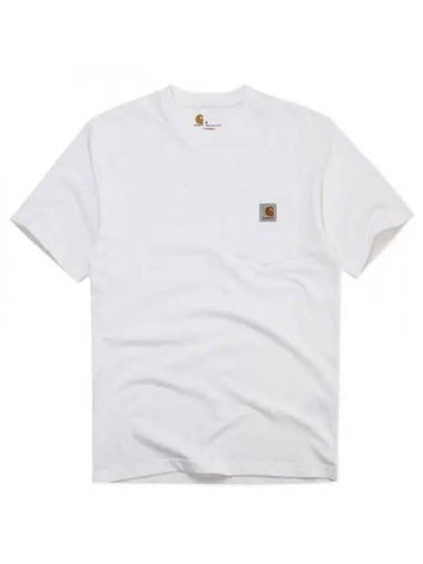 Pocket Short Sleeve Tee White K87 WHT - CARHARTT - BALAAN 1