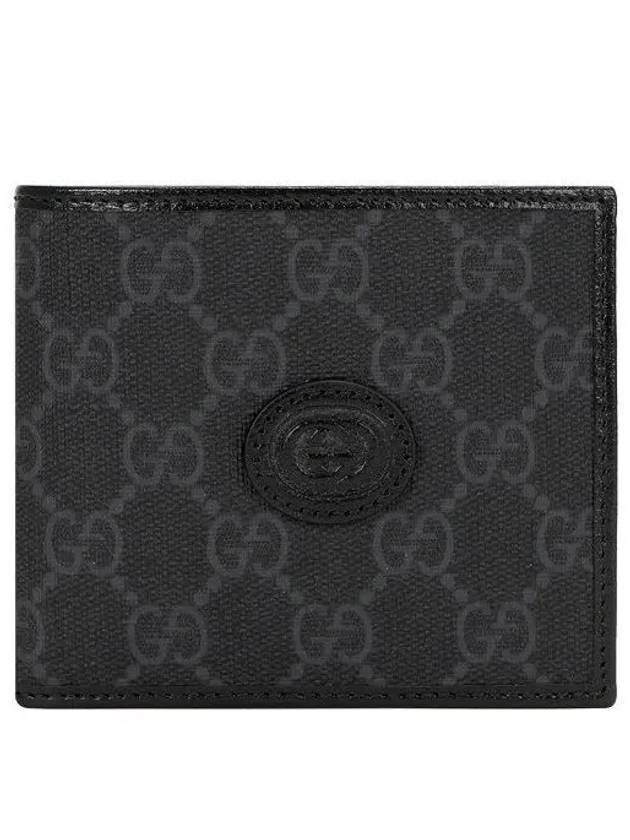 GG Supreme Interlocking G Halfwallet Black - GUCCI - BALAAN 2