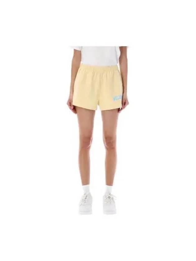 Straight Cotton Shorts Light Yellow - SPORTY & RICH - BALAAN 2