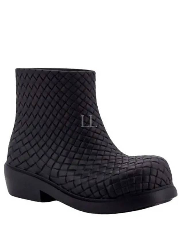 Fireman Rubber Rain Boots Black - BOTTEGA VENETA - BALAAN 2