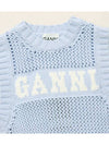 Sky blue knit sleeveless - GANNI - BALAAN 7