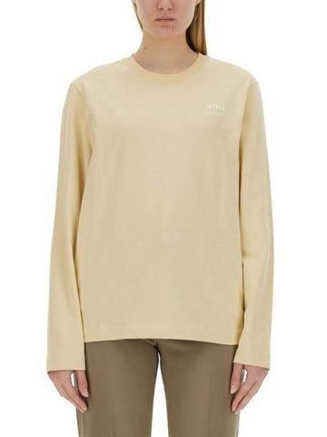 Alexandre Mattiussi Long Sleeve T-Shirt Beige - AMI - BALAAN 1