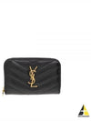 Cassandre Matelasse Lambskin Coin Wallet Black - SAINT LAURENT - BALAAN 2