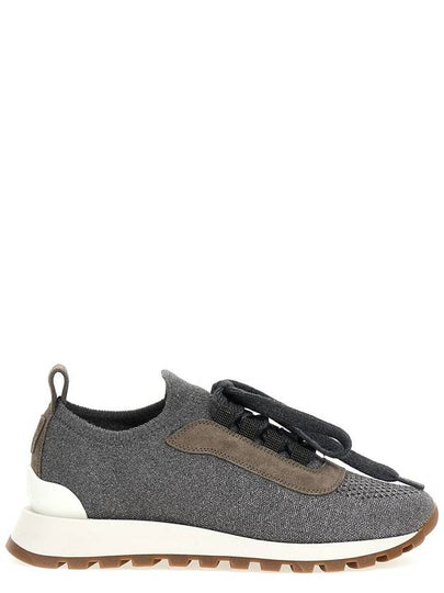 Monile Knit Low Top Sneakers Grey - BRUNELLO CUCINELLI - BALAAN 2