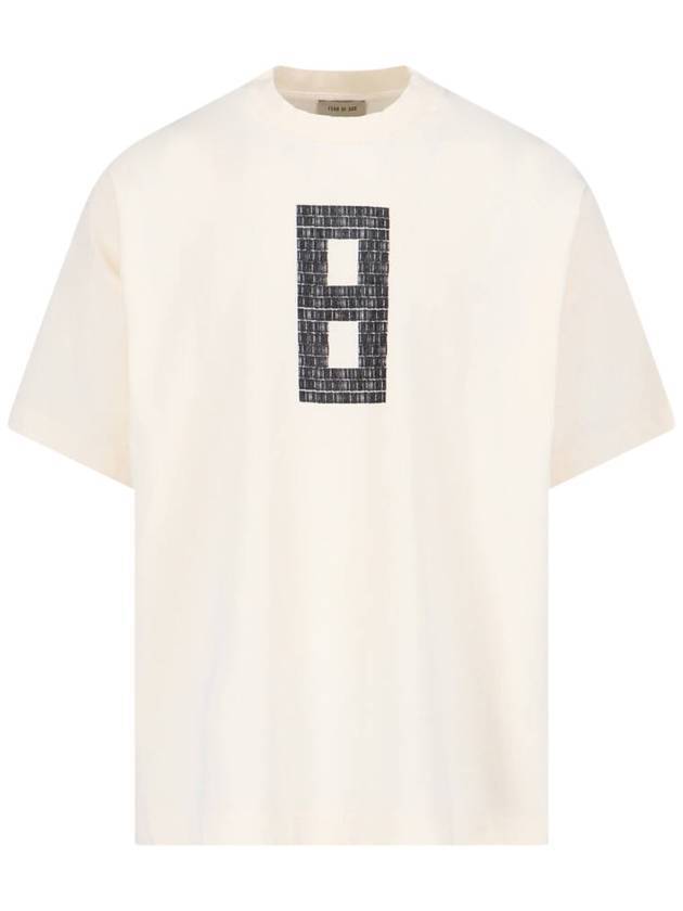 8 short sleeve t shirt cream - FEAR OF GOD - BALAAN 1