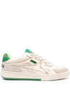 Men's University Low Top Sneakers White Green - PALM ANGELS - BALAAN 2