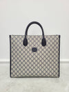 Navy Interlocking G Medium Tote Bag - GUCCI - BALAAN 2