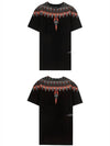 Men's Wings Print Short Sleeve T-Shirt Black - MARCELO BURLON - BALAAN 6