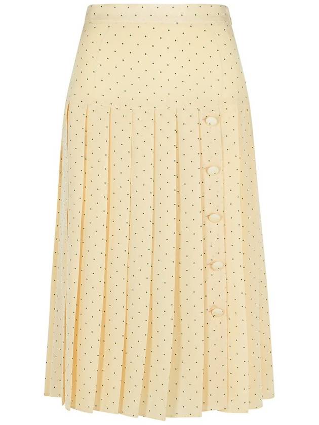 Alessandra Rich Cream Silk Skirt - ALESSANDRA RICH - BALAAN 1