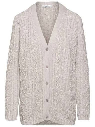 MATERA Cotton Cardigan Ivory 2393410431 001 - MAX MARA - BALAAN 1