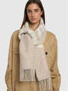 Lecharpe Fringe Logo Virgin Wool Muffler Beige - JACQUEMUS - BALAAN 4