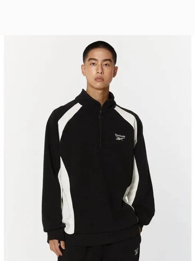 Half zip up warm sweatshirt black - REEBOK - BALAAN 1