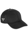 Men s Triangle Logo Re Nylon Baseball Cap Hat Black 2HC2742 DMI F0002 - PRADA - BALAAN 2