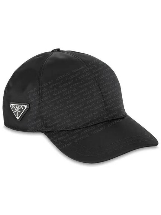 Men s Triangle Logo Re Nylon Baseball Cap Hat Black 2HC2742 DMI F0002 - PRADA - BALAAN 2