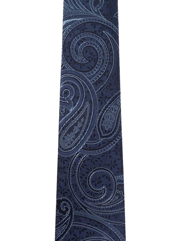 Etro Silk Tie, Men's, Navy Blue - ETRO - BALAAN 4