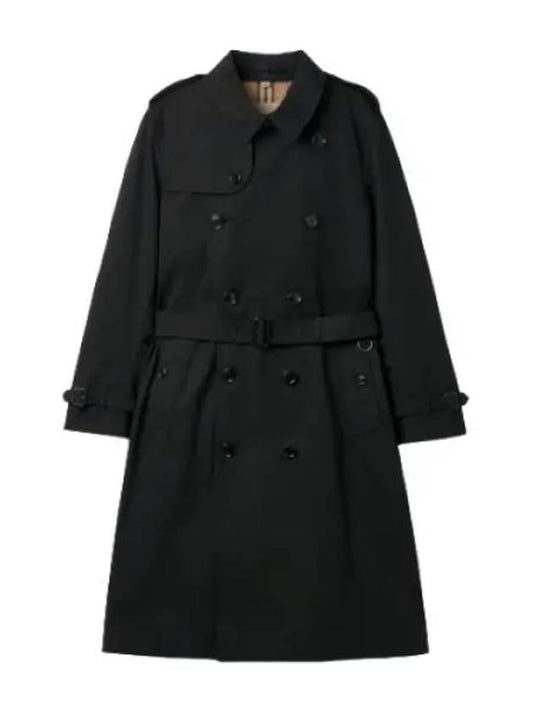 Long Kensington Heritage Trench Coat Black - BURBERRY - BALAAN 1