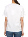 Logo Crew Neck Short Sleeve T-Shirt White - SALVATORE FERRAGAMO - BALAAN 4