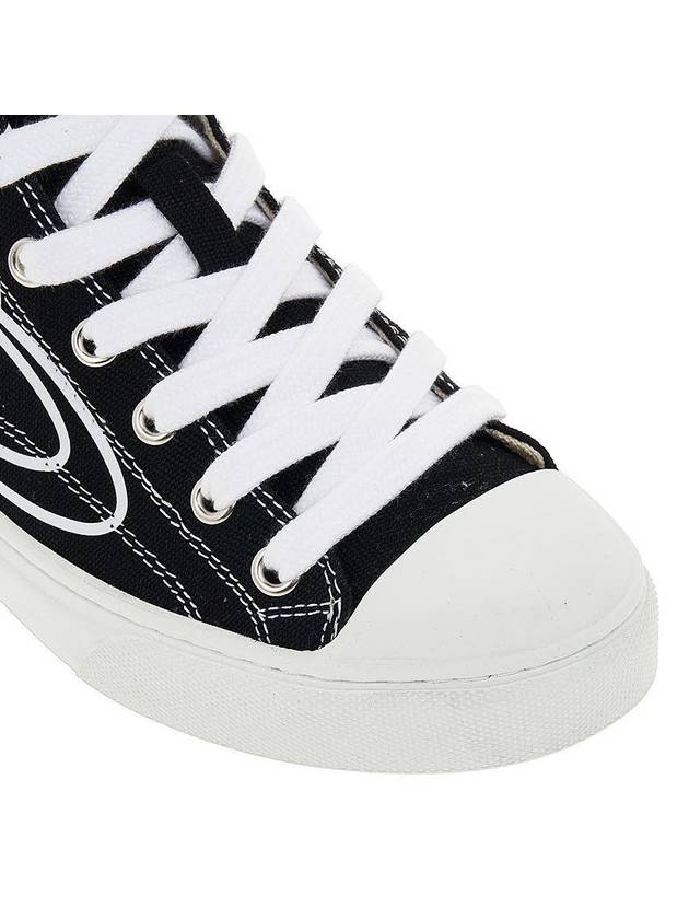 Logo Canvas High-Top Sneakers Black - VIVIENNE WESTWOOD - BALAAN 10