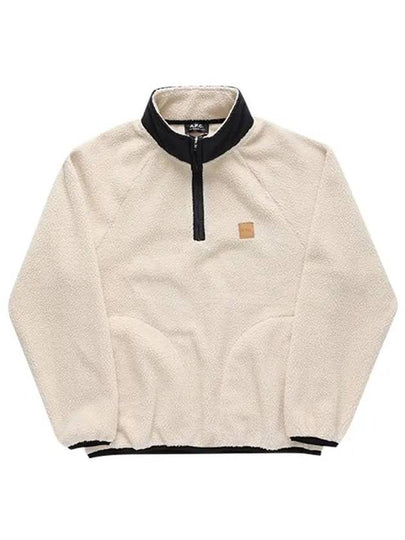 Logo Applique Fleece Sweatshirt Beige - A.P.C. - BALAAN 2