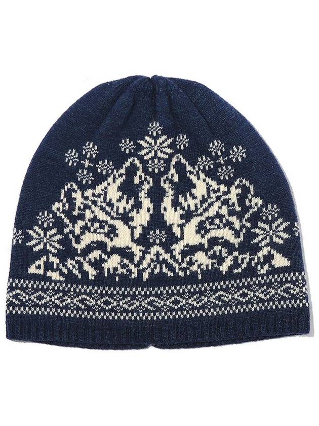 Nordic Jacquard Beanie Navy - OGARP - BALAAN 2