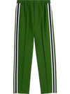 Striped Color Combination Track Pants Green - AMI - BALAAN 2