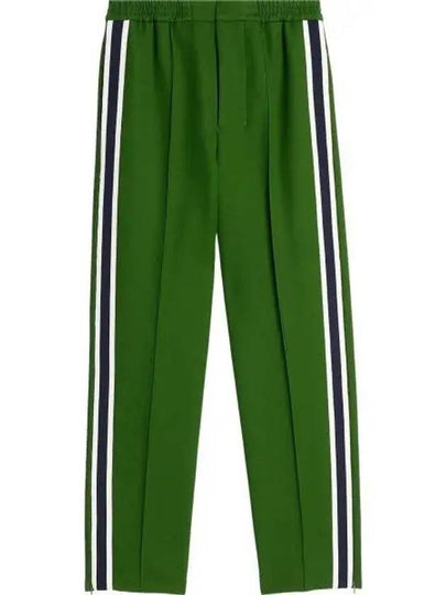 Striped Color Combination Track Pants Green - AMI - BALAAN 2