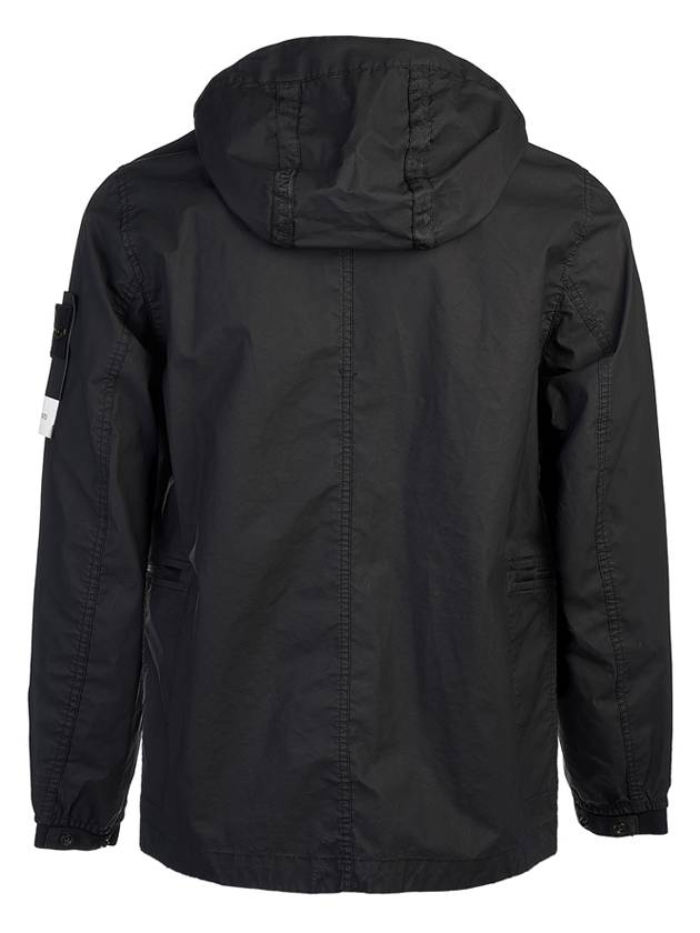 Men's Aggressive Gomato Zip Up Hoodie Black - STONE ISLAND - BALAAN 4