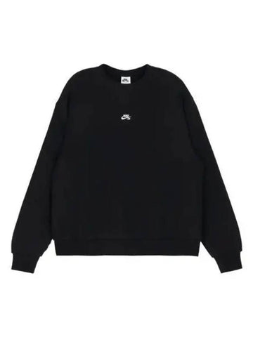 Skateboarding SB Fleece Crew Neck Essential Logo Black - NIKE - BALAAN 1