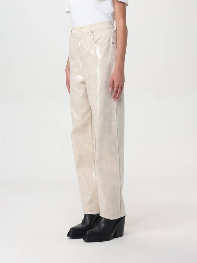 Transparent All Over Sequin Straight Pants Ecru - GOLDEN GOOSE - BALAAN 5