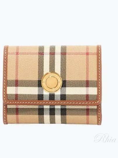 Check Half Wallet Beige - BURBERRY - BALAAN 2