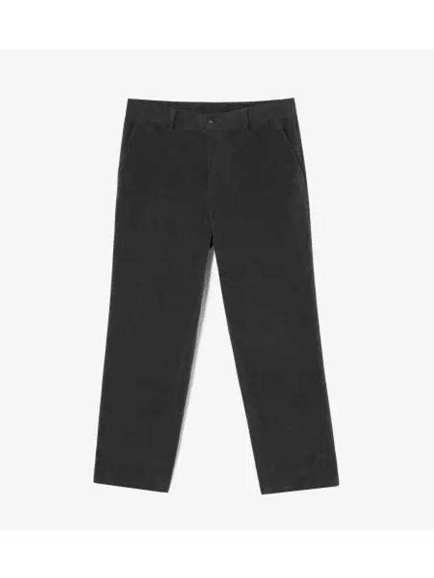 Men s semi wide corduroy pants charcoal gray - LACOSTE - BALAAN 1