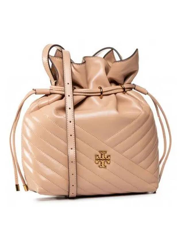 Kira Chevron Bucket Bag Devon Sand - TORY BURCH - BALAAN 3